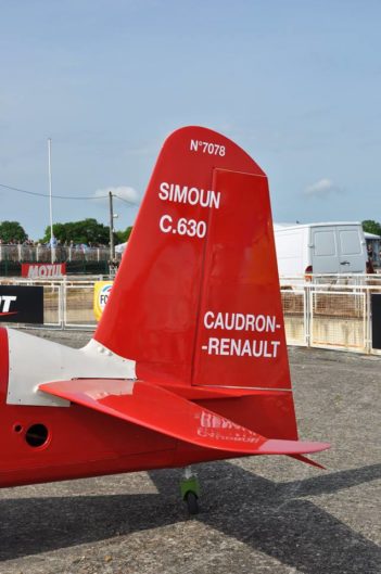 La queue de l'avion Caudron Simon refabriqué par renaissance, l'association qui fait revivre des avions d’antan