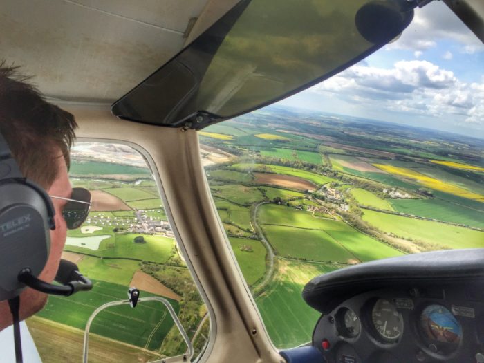 Pilot to be and Wingly passenger Chris during his Wingly flight