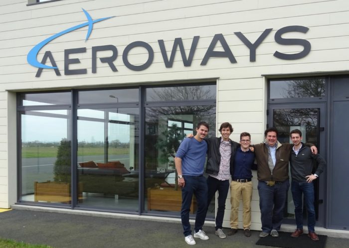 Thomas et Mathieu de Aeroways avec Emeric et Bertrand de Wingly, la plateforme de coavionnage