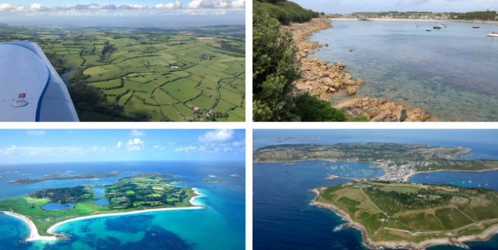 Aerial views of the Isles of Scilly