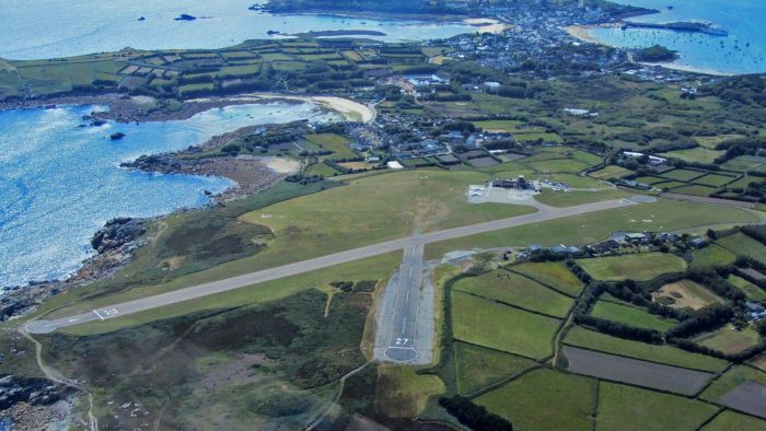 St Mary's airfield from above