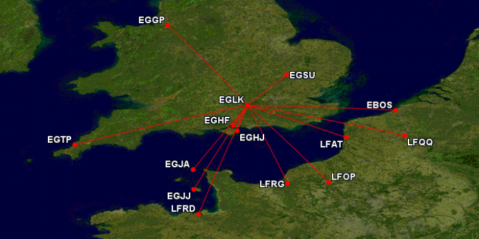 Paul's flight map