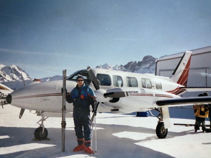 Matthew at the Courchevel Altiport