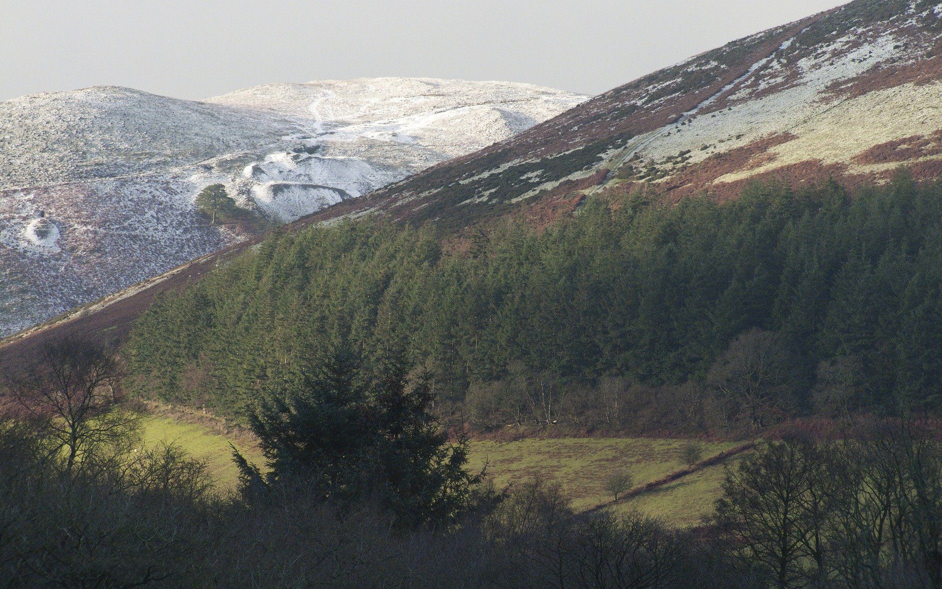 Snowy Welsh Mountains