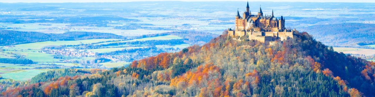Panorama über Schwäbische Alb im Herbst
